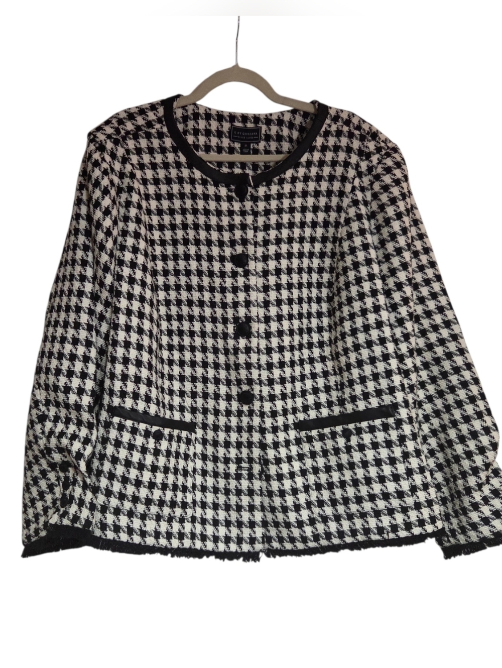 G by Giuliana Black Label Timeless Tweed Jacket Black Size 3X‎ NWT